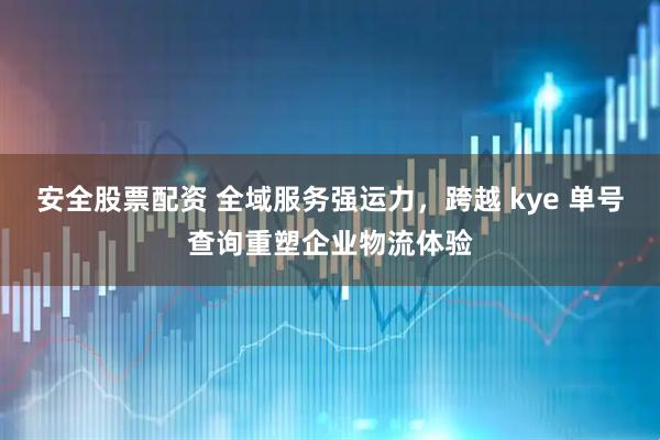 安全股票配资 全域服务强运力，跨越 kye 单号查询重塑企业物流体验